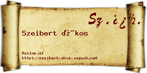 Szeibert Ákos névjegykártya