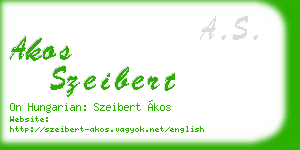 akos szeibert business card