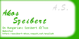 akos szeibert business card